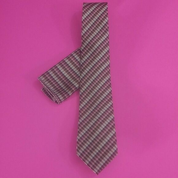 MEN'S FRATELLO WOVEN SLIM TIE AND POCKET SQUARE - Picture 1 of 3